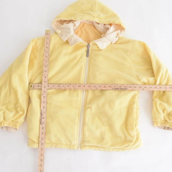 Vintage Cheneral Yellow Reversible Embroidered San Francisco Hooded Coat S - Picture 5 of 14